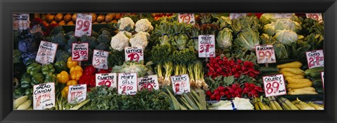 Framed Close-up of Pike Place Market, Seattle, Washington State, USA Print