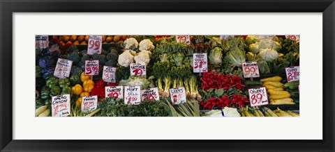Framed Close-up of Pike Place Market, Seattle, Washington State, USA Print