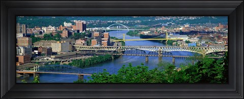 Framed Monongahela River Pittsburgh PA USA Print