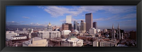 Framed Aerial View of Denver, Colorado Print