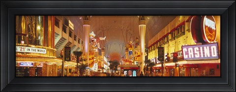 Framed USA, Nevada, Las Vegas, night Print