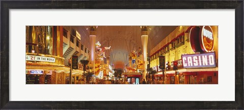 Framed USA, Nevada, Las Vegas, night Print