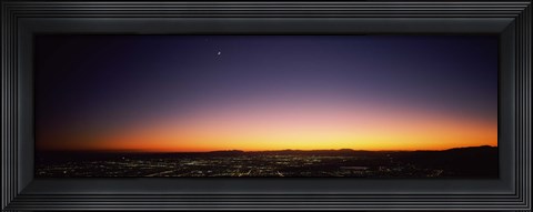 Framed Aerial view of a city, San Fernando Valley, Los Angeles, California, USA Print