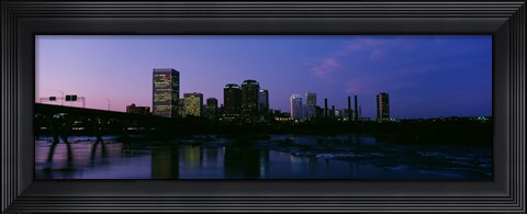 Framed Richmond, Virginia at Night Print