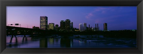 Framed Richmond, Virginia at Night Print