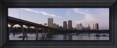 Framed Low angle view of a bridge over a river, Richmond, Virginia, USA Print