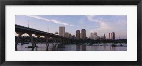 Framed Low angle view of a bridge over a river, Richmond, Virginia, USA Print