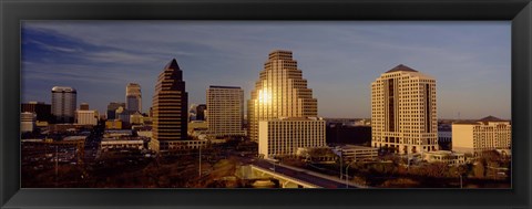 Framed Skyscrapers in a city, Austin, Texas, USA Print