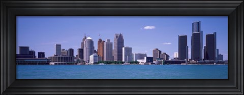 Framed Detroit, Michigan Skyline Print