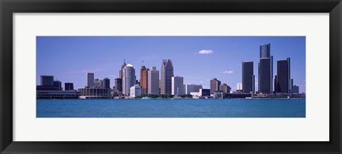 Framed Detroit, Michigan Skyline Print