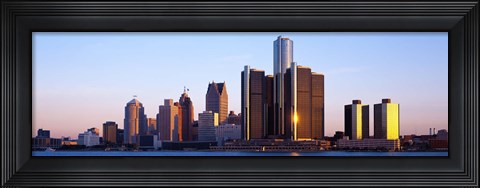 Framed Morning, Detroit, Michigan, USA Print