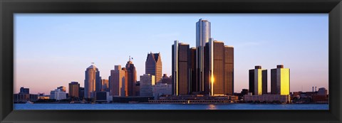 Framed Morning, Detroit, Michigan, USA Print