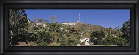 Framed USA, California, Los Angeles, Hollywood Sign at Hollywood Hills Print