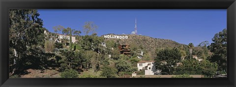 Framed USA, California, Los Angeles, Hollywood Sign at Hollywood Hills Print
