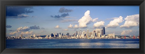 Framed Buildings at the waterfront, Elliott Bay, Seattle, King County, Washington State, USA, 1996 Print