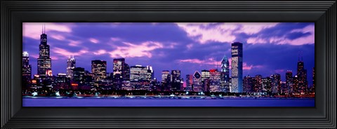 Framed Sunset Chicago IL USA Print