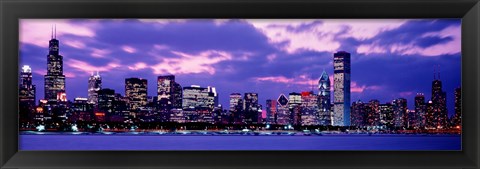 Framed Sunset Chicago IL USA Print