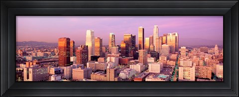 Framed Sunset Skyline Los Angeles CA USA Print