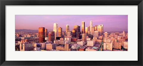 Framed Sunset Skyline Los Angeles CA USA Print