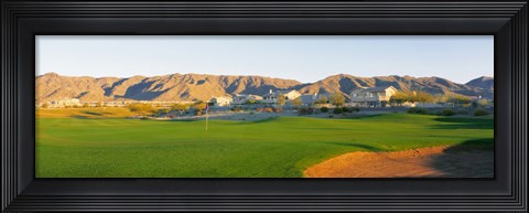 Framed Golf flag in a golf course, Phoenix, Arizona, USA Print