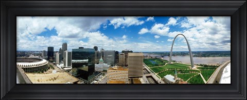 Framed Buildings in a city, Gateway Arch, St. Louis, Missouri, USA Print