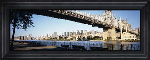 Framed Queensboro Bridge Over East River, Manhattan Print