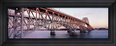 Framed Bridge across a river, South Grand Island Bridge, Niagara River, Grand Island, Erie County, New York State, USA Print