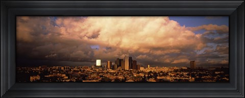 Framed Los Angeles Under Clouds Print