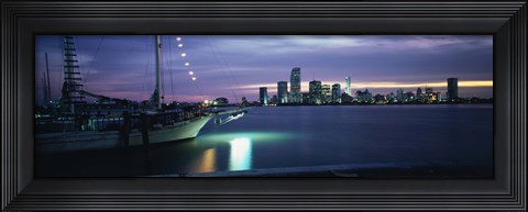 Framed Sailboat in the sea, Miami, Miami-Dade County, Florida, USA Print