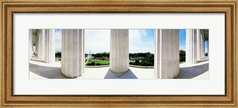 Framed Lincoln Memorial Columns, Washington DC Print