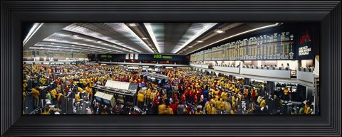 Framed Traders in a stock market, Chicago Mercantile Exchange, Chicago, Illinois, USA Print