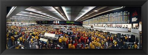 Framed Traders in a stock market, Chicago Mercantile Exchange, Chicago, Illinois, USA Print