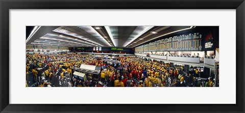 Framed Traders in a stock market, Chicago Mercantile Exchange, Chicago, Illinois, USA Print