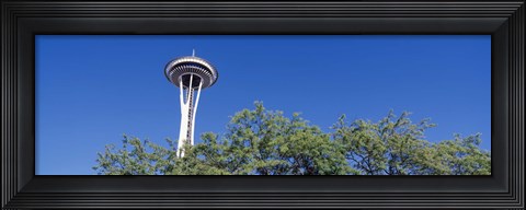 Framed Low angle view of a tower, Space Needle, Seattle Center, Seattle, King County, Washington State, USA Print