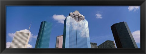 Framed Downtown Office Buildings, Houston, Texas, USA Print