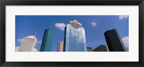 Framed Downtown Office Buildings, Houston, Texas, USA Print