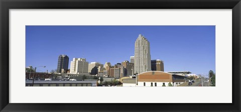 Framed Buildings in a city, Raleigh, Wake County, North Carolina, USA Print