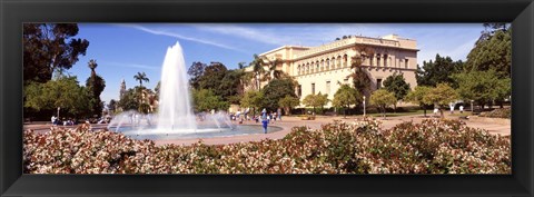 Framed Fountain in San Diego Print