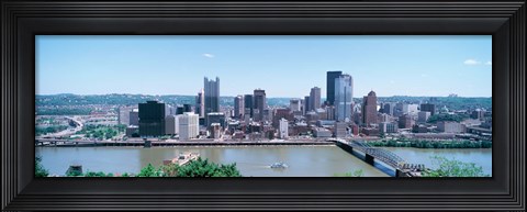 Framed Monongahela River Skyline, Pittsburgh Print