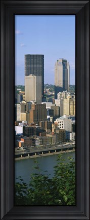 Framed Monongahela River Skyline, Pittsburgh, Pennsylvania Print
