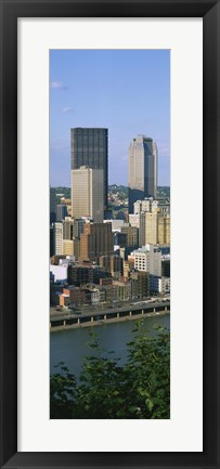 Framed Monongahela River Skyline, Pittsburgh, Pennsylvania Print