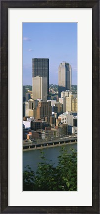Framed Monongahela River Skyline, Pittsburgh, Pennsylvania Print
