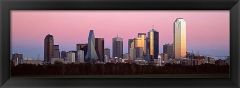 Framed Twilight, Dallas, Texas, USA Print