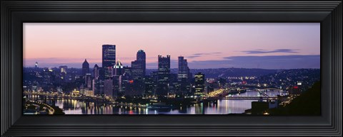 Framed USA, Pennsylvania, Pittsburgh, Monongahela River Print