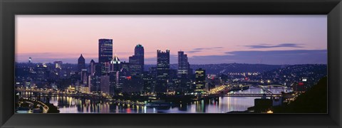 Framed USA, Pennsylvania, Pittsburgh, Monongahela River Print