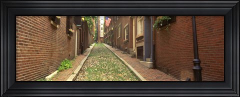 Framed Street View of Beacon Hill, Boston Massachusetts Print