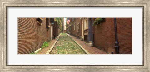 Framed Street View of Beacon Hill, Boston Massachusetts Print