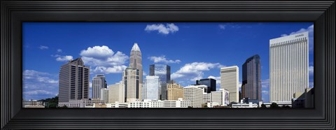 Framed Skyscrapers in a city, Charlotte, Mecklenburg County, North Carolina, USA Print