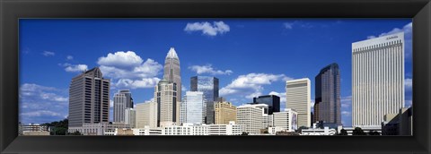 Framed Skyscrapers in a city, Charlotte, Mecklenburg County, North Carolina, USA Print