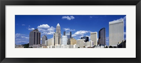 Framed Skyscrapers in a city, Charlotte, Mecklenburg County, North Carolina, USA Print